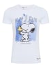 Kangaroos Kurzarmshirt in weiß-blau