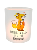 Mr. & Mrs. Panda Kerzenhalter Glas Fuchs Kommunion mit Spruch in Transparent