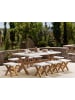 Beliani 9-tlg Gartentisch Set OLBIA in Weiß/Braun