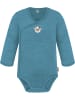 Normani Outdoor Sports Baby Merino Langarm Wickelbody und Hose in Blau