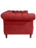 58 aufm Kessel CHESTERFIELD Sofa 2-Sitzer Kaylin Samtvelours ziegel