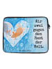 Mr. & Mrs. Panda Laptop Tasche Mäuse Herz Design mit Spruch in Weiß