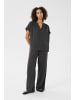 Kaffe Kurzarm-Bluse KAmilia Loose fit in Black Oyster