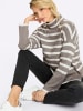 Heine Pullover in taupe-ecru-geringelt