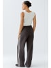 Oui Schlupfhose in dk brown white
