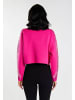 faina Damen Strickpullover Mit Pailletten in Pink