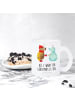 Mr. & Mrs. Panda Kaffeetasse Nachtfalter Schneemann mit Spruch in Transparent