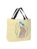 Mr. & Mrs. Panda Stofftasche Hase Blume ohne Spruch in Gelb Pastell