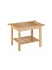 relaxdays Badezimmerbank in Natur - (B)66 x (H)45 x (T)40 cm