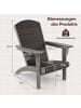 COSTWAY Adirondack Stuhl HDPE in Grau