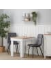 Homestyle4u Esszimmerstuhl 2er Set in Anthrazit Samt