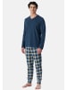 Schiesser Schlafanzug Casual Essentials in Deep blue