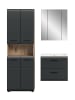 ebuy24 Badmöbelset Ice (4-teilig) Schwarz 135 x 46 cm