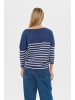 SAINT TROPEZ Strickpullover MilaSZ Oversize fit in Pageant Gray Morn Stripe