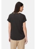 Camel Active T-Shirt mit Rundhalsausschnitt aus reiner Baumwolle in Kaviar