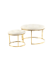 Kayoom Hocker Becky 825 2er-Set in creme - gold