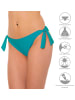 Aquarti Damen Bikinihose seitlich zum Binden in schönen Unifarben in petrol
