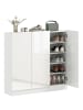 HOMCOM Schuhschrank-105L x 26B x 80H cm-Weiß