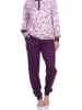 NORMANN r interlock Schlafanzug Pyjama lang Bündchen - 75967 in rosa