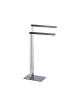 relaxdays Handtuchständer in Silber/Anthrazit - (B)46 x (H)82 x (T)20 cm