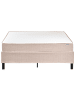Beliani Doppelbett COUNTESS  in Beige/Braun - (W) 141 x (H) 53 x (L) 201 cm