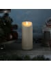 MARELIDA LED Stumpenkerze für Innen/Außen Timer H: 17,5cm in creme