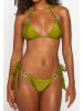 Moda Minx Bikinihose Amour Tie Side Brazilian in Olive Shimmer