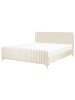 Beliani Doppelbett LUNAN in Beige/Silber - (W) 186 x (H) 101 x (L) 215 cm