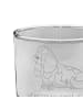 Mr. & Mrs. Panda Whiskey Glas Hund Basset Hound mit Spruch in Transparent