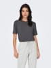 JACQUELINE de YONG T-Shirt 2er-Set  Weich Regular Fit Rundhals in grau/dunkelgrau