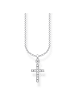 Thomas Sabo Kette Kreuz Pavé in silber, weiß