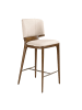 Angel Cerdá Hocker 4208 in Walnuss/Creme – (B)51 x (H)107 x (T)55 cm