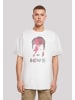 F4NT4STIC T-Shirt David Bowie Aladdin Sane Distressed in weiß