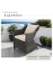 tectake Aluminium Rattansessel