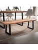 FineBuy Sitzbänk in Braun / Akazie / 120x40x46