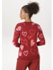 Aniston CASUAL Strickpullover in dunkelrot-rosa-rot