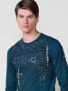 KOROSHI Langarm-t-shirt in petrol
