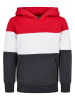 Urban Classics Kapuzenpullover in fire red/white/navy