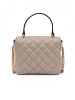 Versace Taupe gesteppt Leder Handtasche