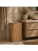 NUXIO Wäschekorb aus Bambus mit Deckel LUVA, 80 l in Beige, 42 x 60 x 32 cm