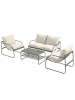 home24 Loungegruppe Pony 4-teilig in Salbei