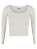 Urban Classics Urban Classics Ladies Organic Rib Jersey Wide Neck Longsleeve in offwhite