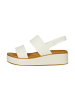 Crocs Brooklyn Riemchensandalen matt Wrap low Wedge Weiß