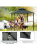 COSTWAY Grillpavillon Garten 240 x 151 x 255 cm in Grau