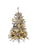 Beliani Weihnachtsbaum TATLOW in Grün/Weiß - (W) 86 x (H) 120 x (L) 86 cm