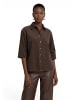 Zero  Casual-Bluse gerader Schnitt in Black Coffee