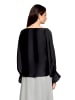 Betty Barclay Satin-Bluse mit U-Boot-Ausschnitt in Schwarz