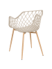 Beliani 2er-Set Esszimmerstuhl NASHUA in Beige/Braun