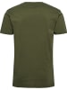 Hummel T-Shirt S/S Hmlactive Stripe Co Tee S/S in OLIVE NIGHT