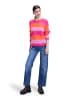 CARTOON Strickpullover mit Blockstreifen in Pink/Orange